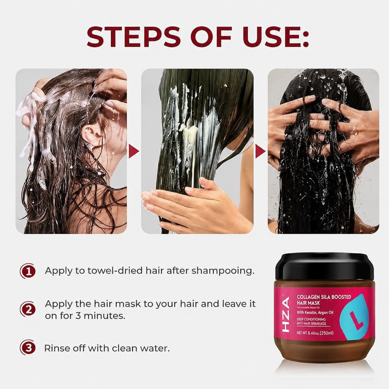 Say Goodbye to Dry, Frizzy Hair – HZA Deep Repair Hair Mask✨