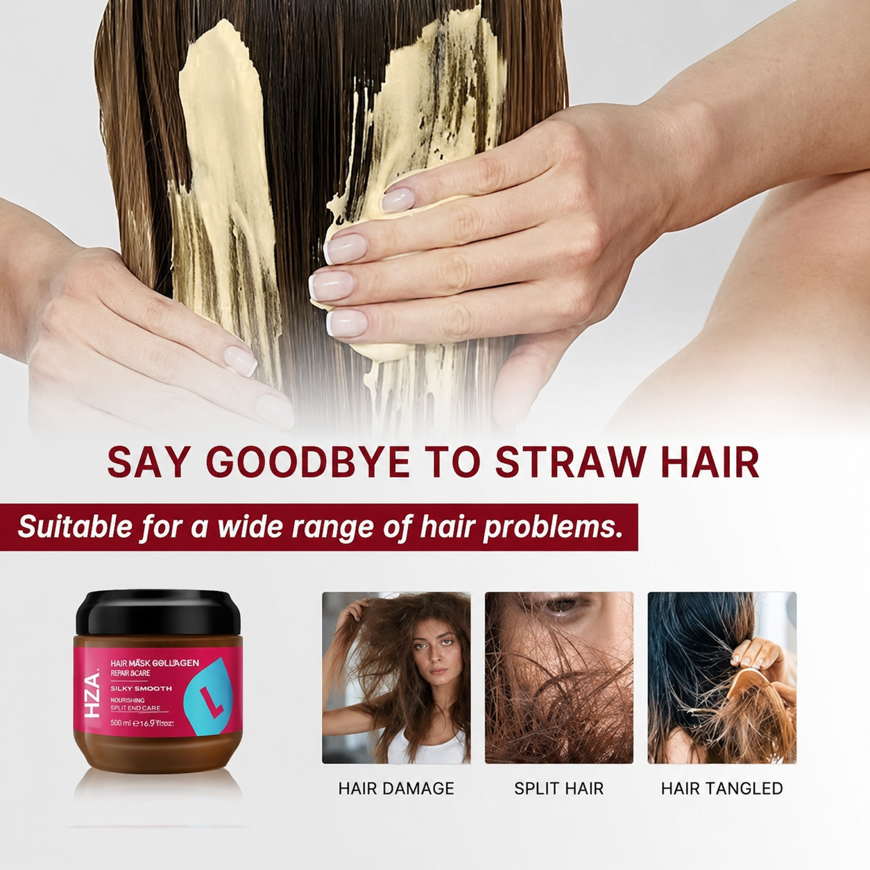 Say Goodbye to Dry, Frizzy Hair – HZA Deep Repair Hair Mask✨