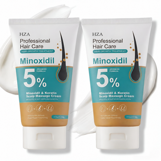 HZA 5% Minoxidil & Keratin Scalp Cream for Thinning Hair – 100g